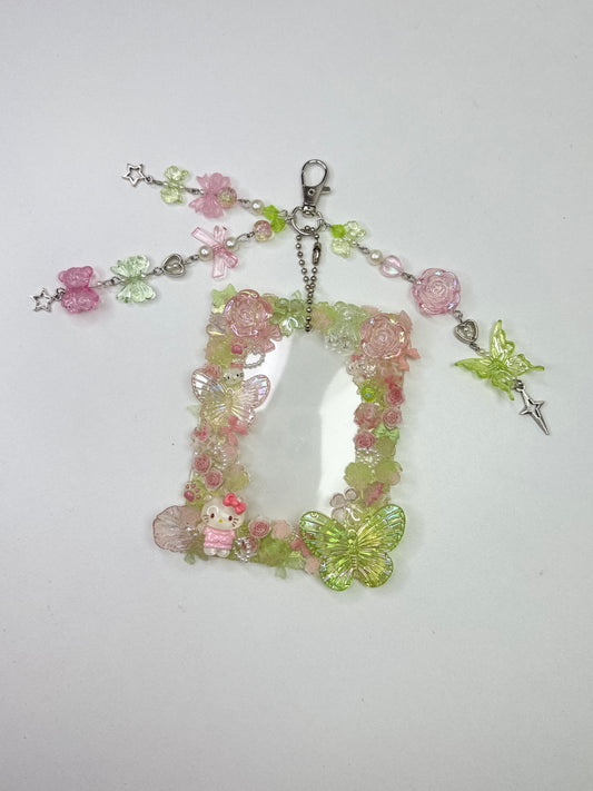 Handmade Pastel Floral Decoden Toploader with Keychain | K-Heartsy