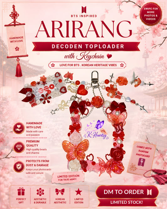 Arirang Decoden Toploader with Keychain | BTS Inspired