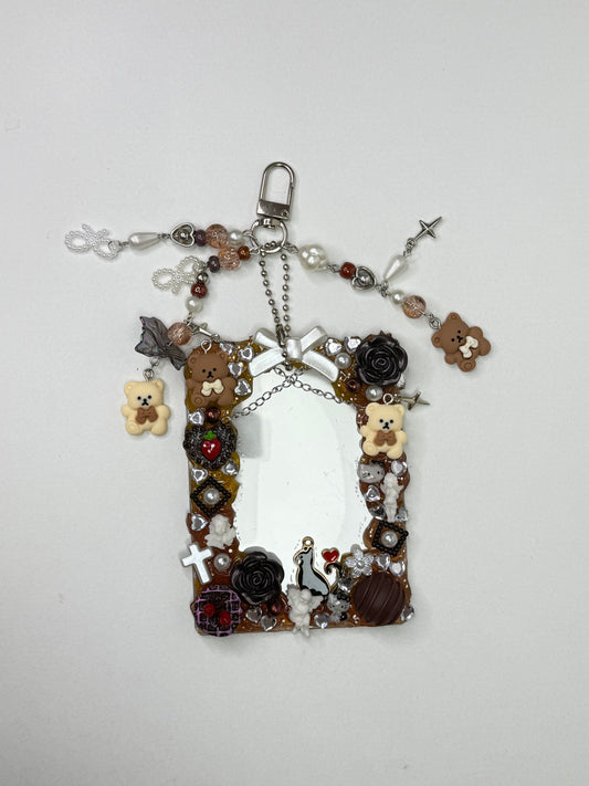Handmade Cocoa Coquette Decoden Toploader Keychain | K-Heartsy